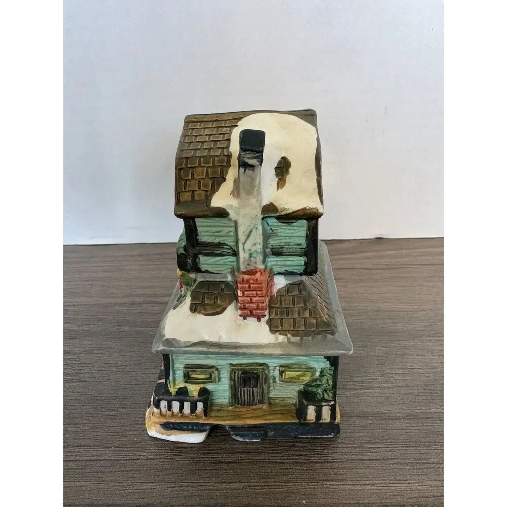 Flowers & Fruits Christmas Village House Ceramic Miniature Holiday Building